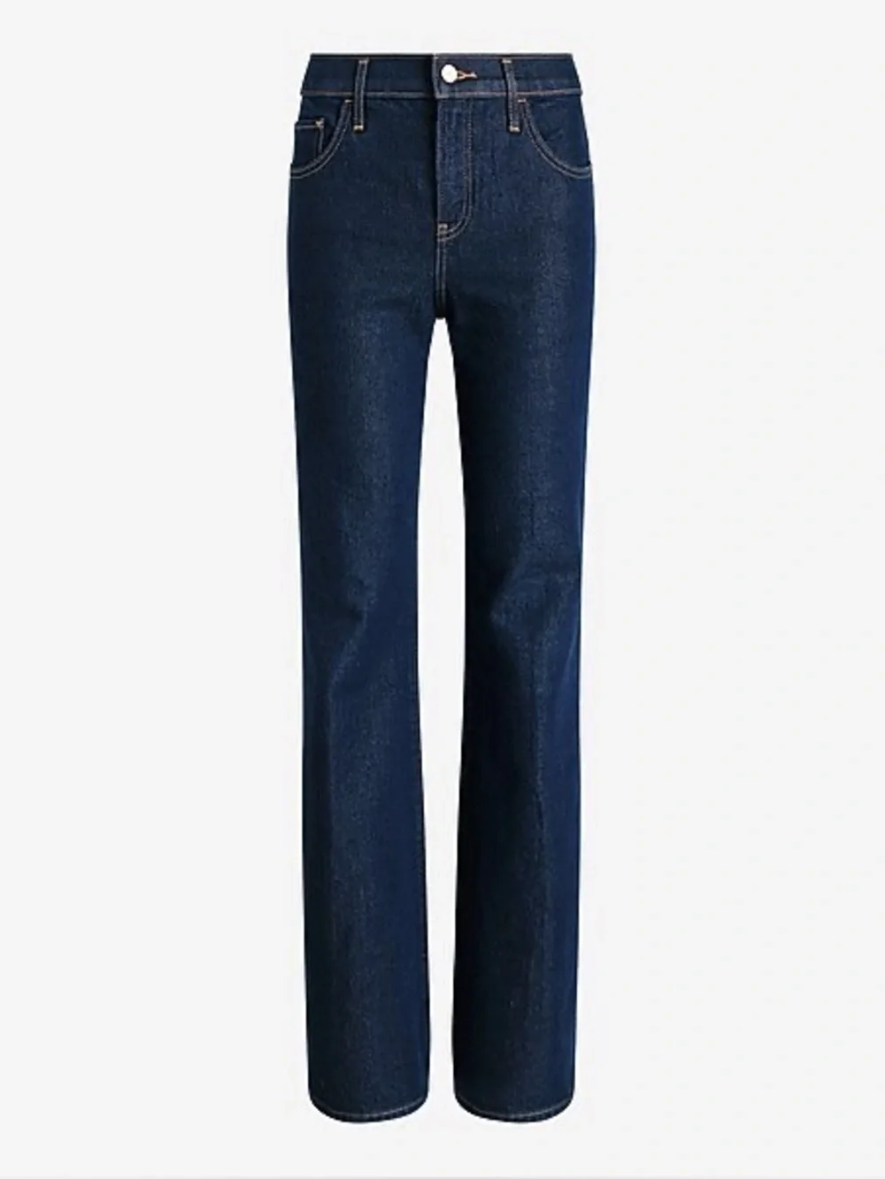 Express Mid Rise Dark Wash Back Center Seam '70s Flare Jeans